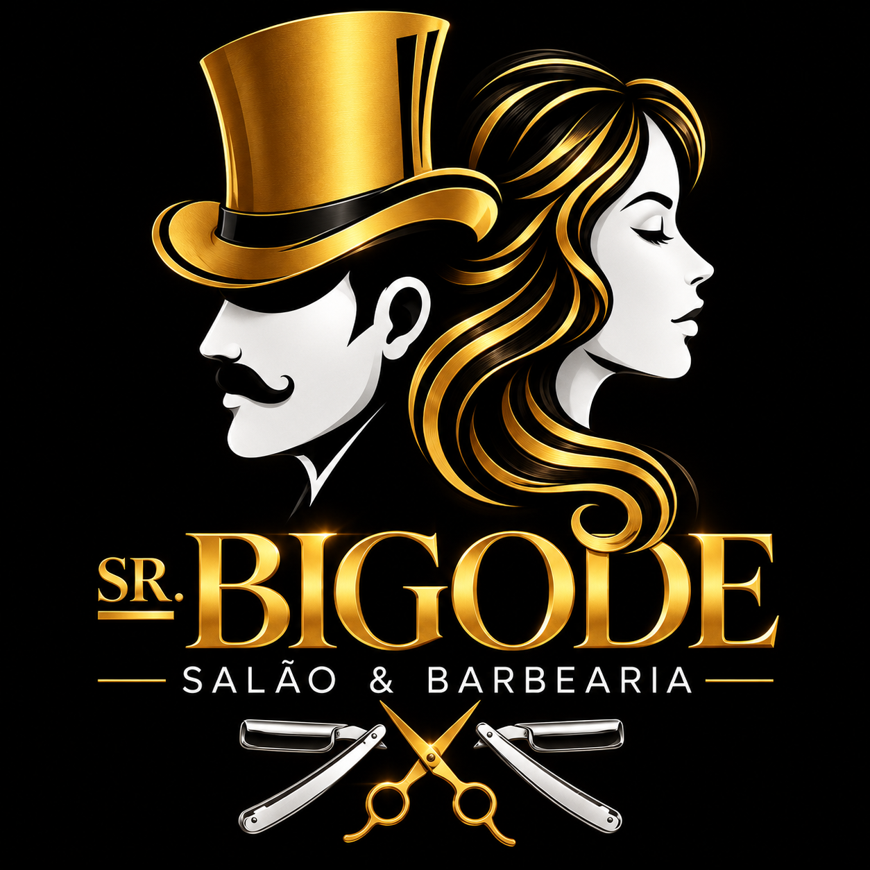 Logótipo SR. BIGODE — Salão & Barbearia